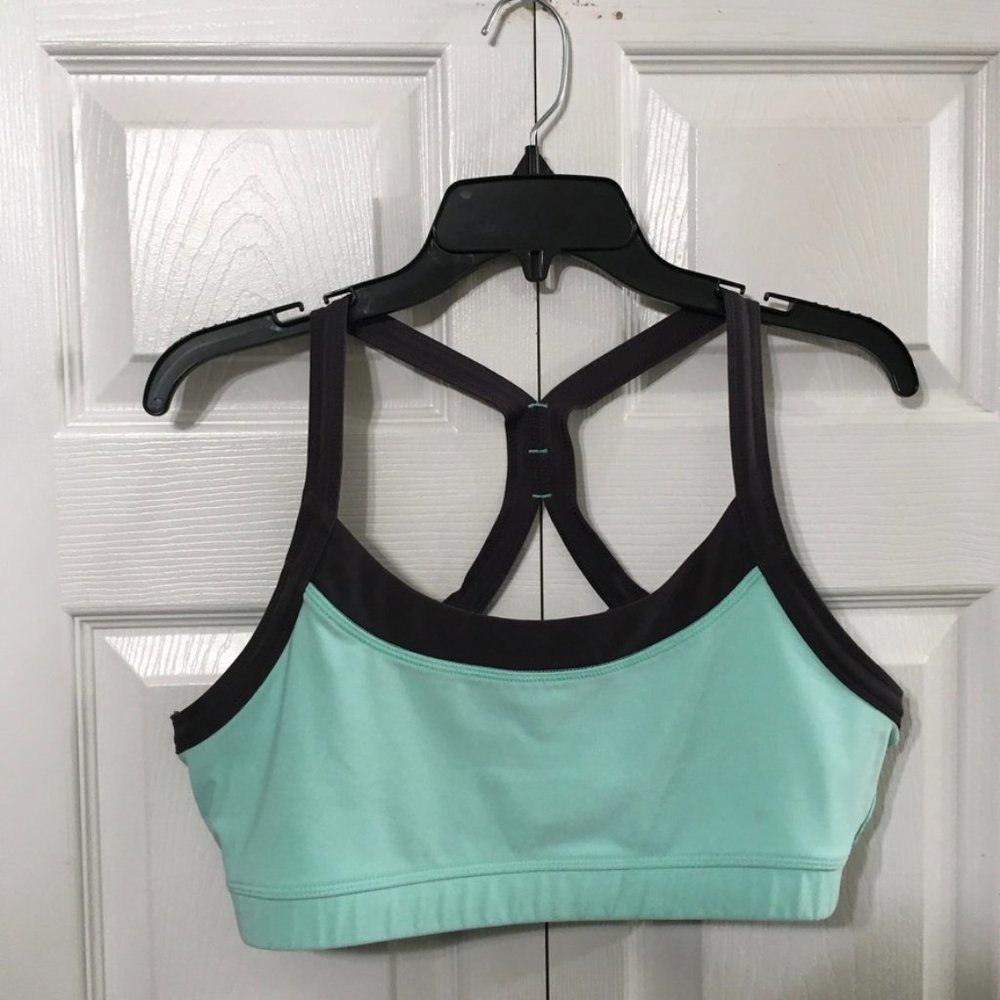 Avia Mint Green and Black Racerback Sports Bra